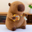 Capybara Holding NBA Basketball Soft Stuffed Plush Multiple Sizes Yellow