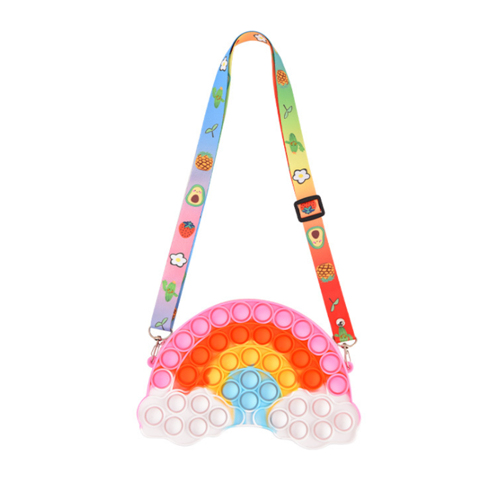 Rainbow Pop It Poppet Bag