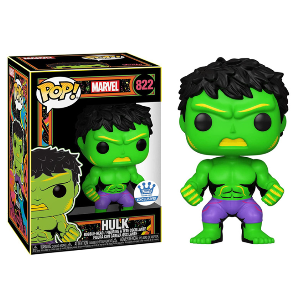 Funko Pop Marvel Hulk Black Light #822 Vinyl Figure