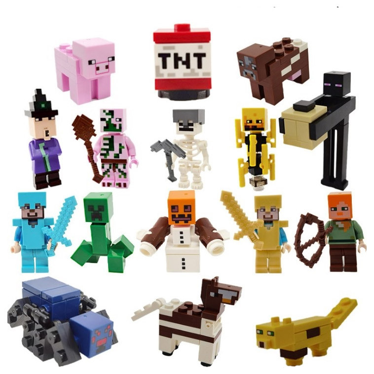Minecraft 16pc Figures Cake Toppers