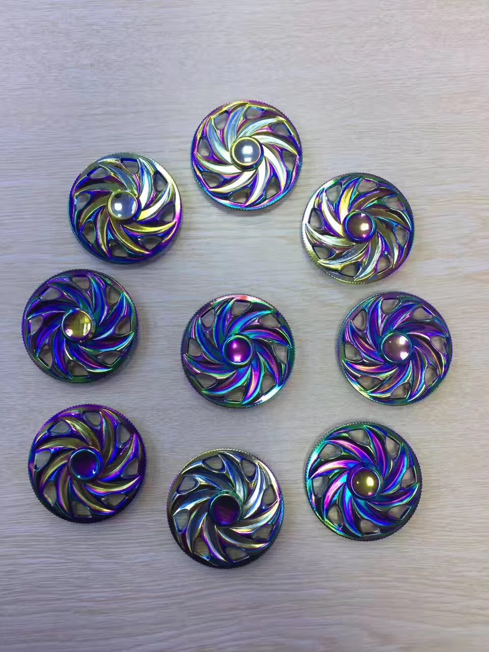 Yicoe Rainbow Round Wheel Fidget Spinner
