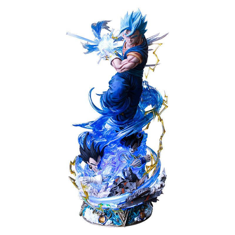 Vegito Kamehameha Goku Vegeta From Dragon Ball Super Face Changeable Deluxe GK Figure Statue With Lighting Effect