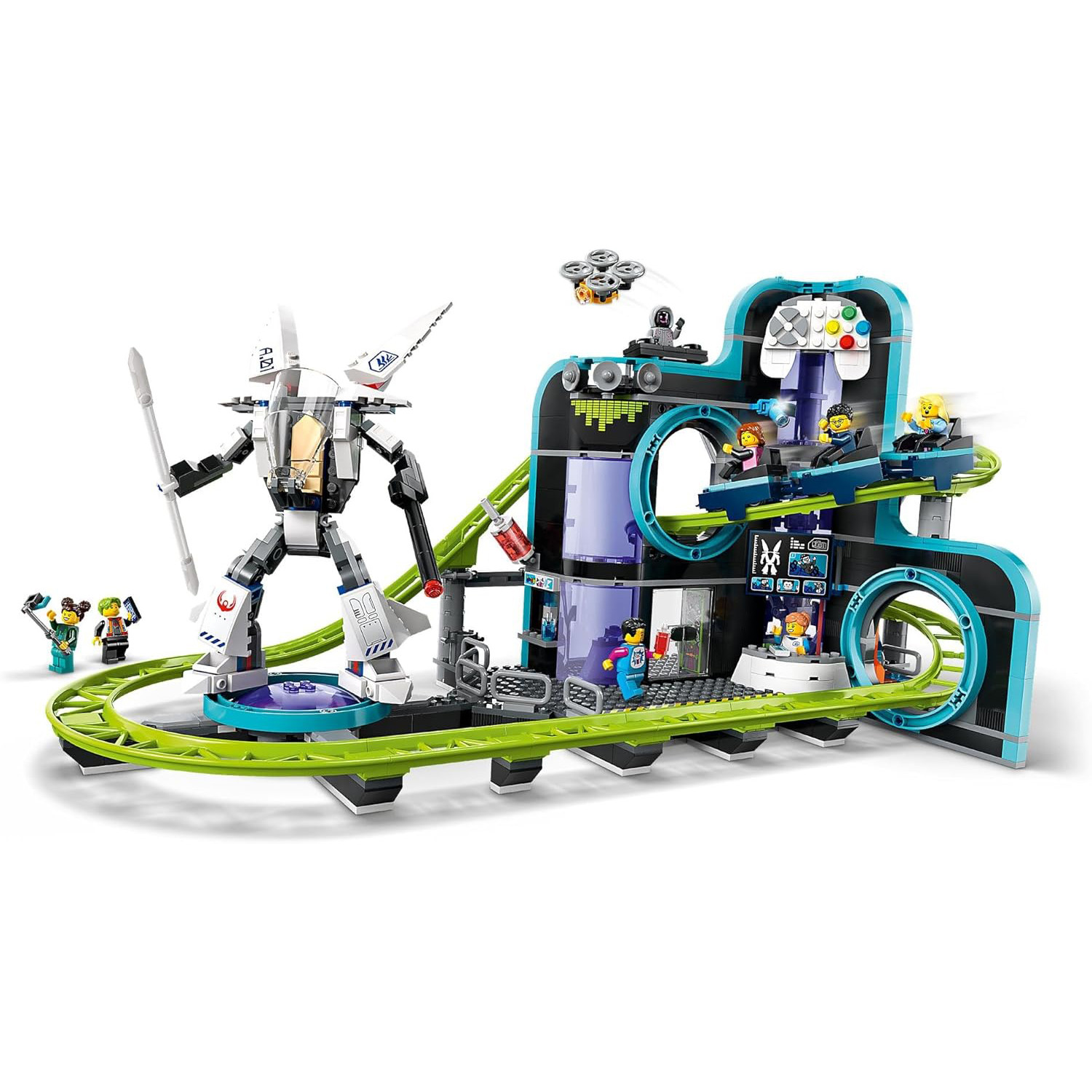 City Robot World Roller-Coaster Park 60421 Brick Building Kit