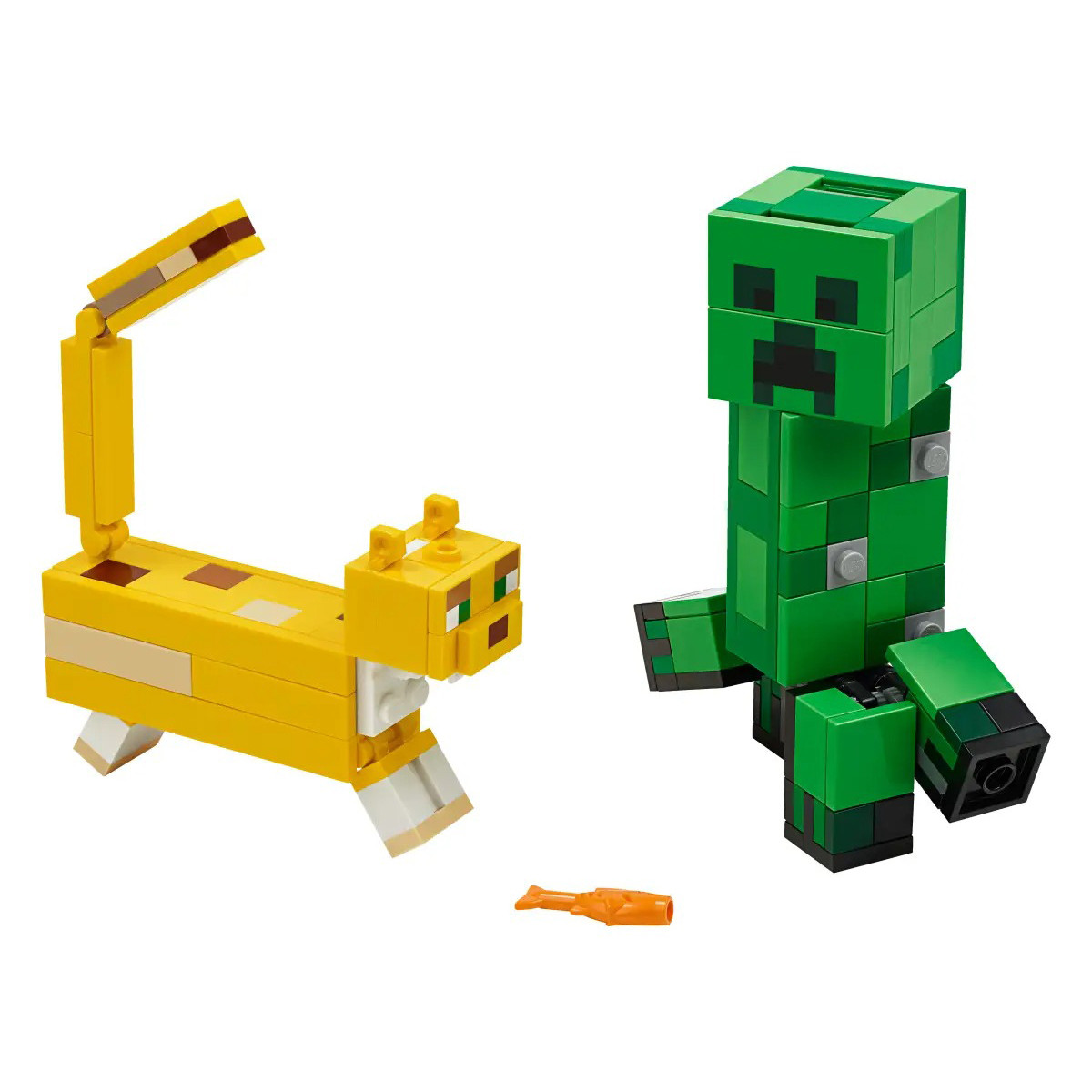 Minecraft BigFig Creeper And Ocelot 21156 Brick Building Kit