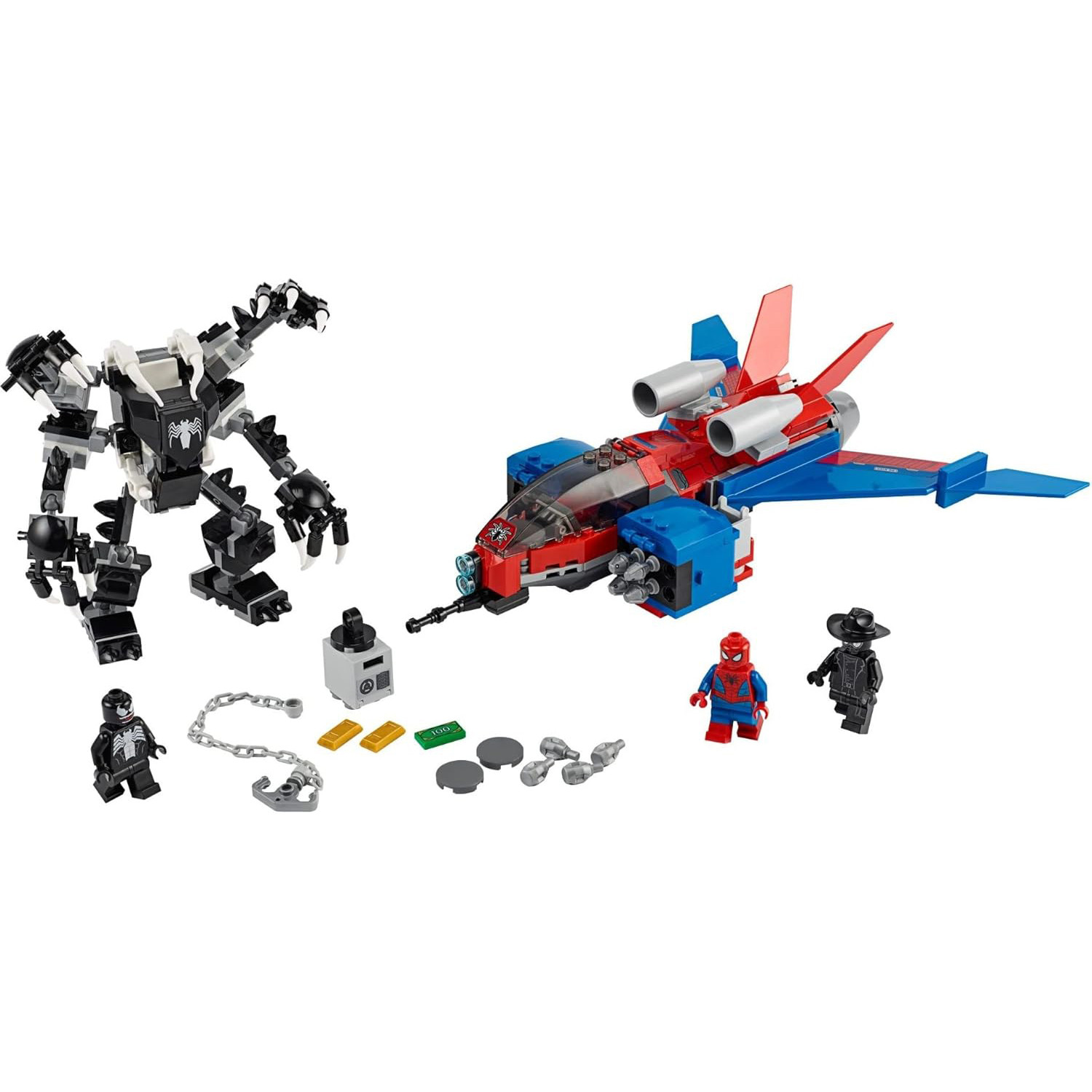 Marvel Spiderjet vs. Venom Mech 76150 Brick Building Kit