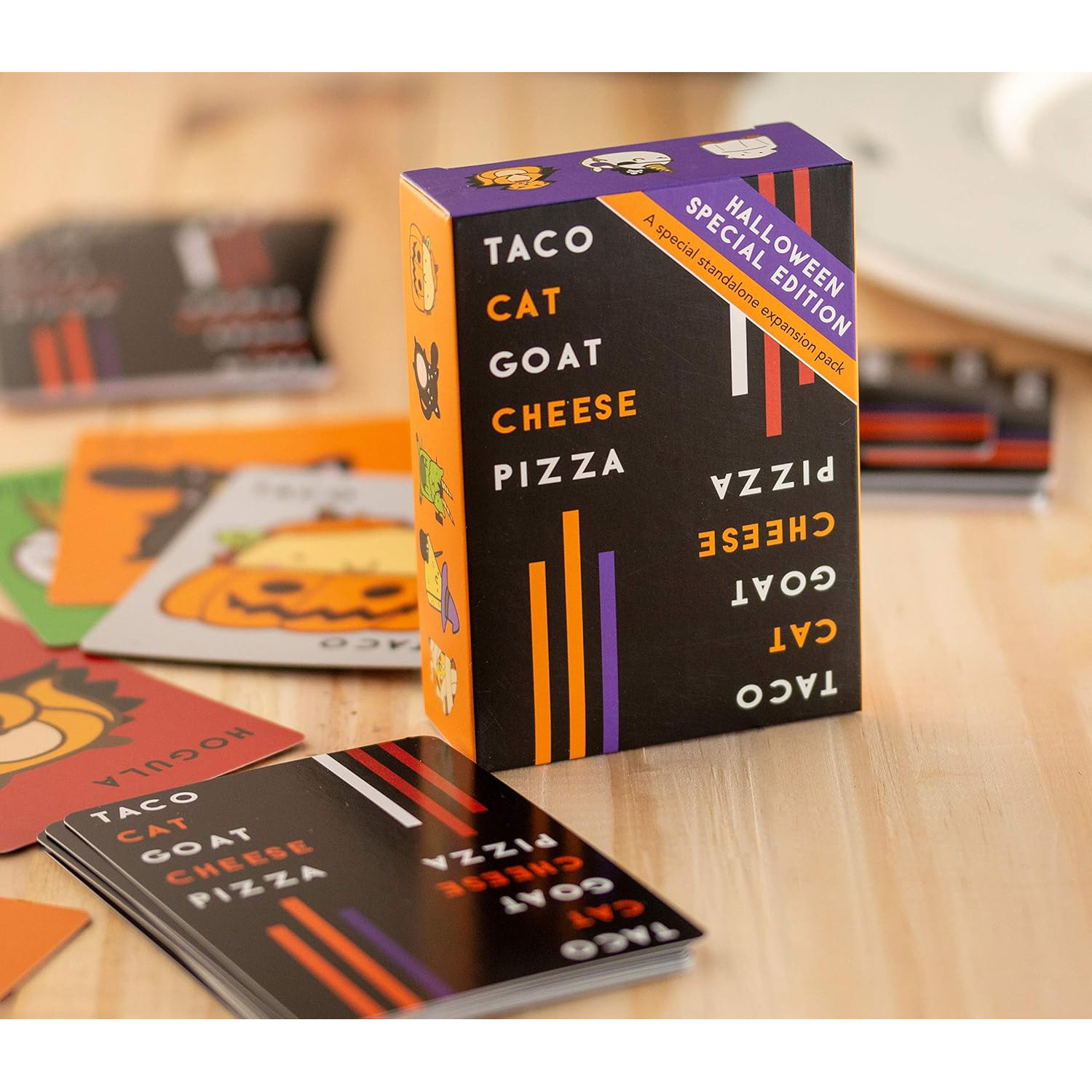Taco Cat Goat Cheese Pizza - Halloween Special Edition: Party Pattern Recognition Race Holiday Card Game