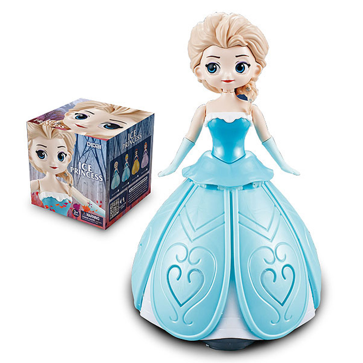 Dancing Princess Series: Elsa Spinning with Colorful Lights Effects and Music