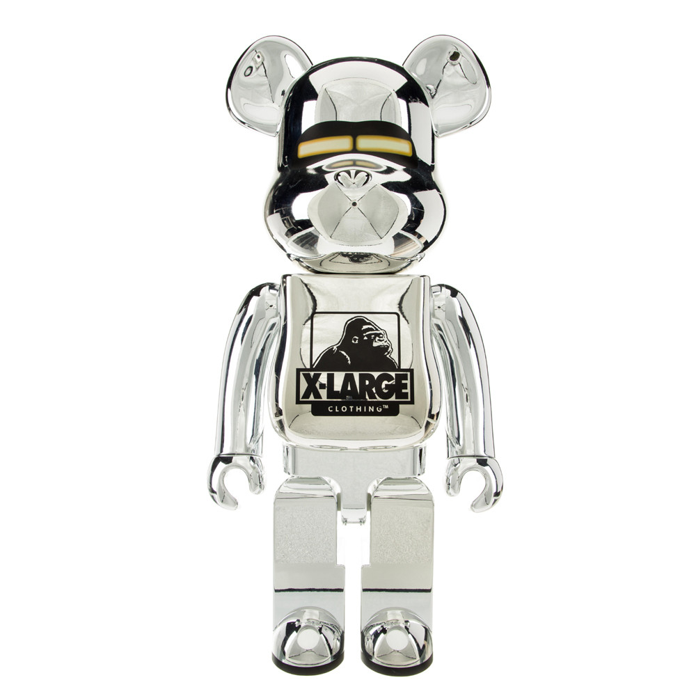 Bearbrick X-Large Sorayama 400% Figure 28cm 11.02inches Silver