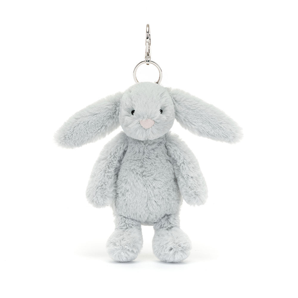 Jellycat Bashful Silver Bunny Bag Charm 13cm 5 inches