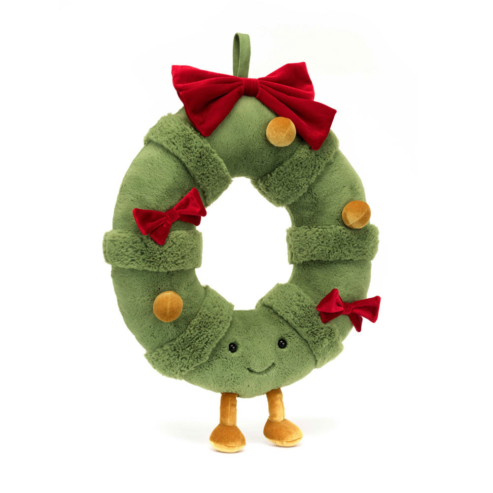Jellycat Amuseables Decorated Christmas Wreath Soft Stuffed Plush 20cm 7.87inches