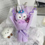 Stella Lou Soft Plush Flower Bouquet Mother's Day Graduation 28cm 11.02inches Purple