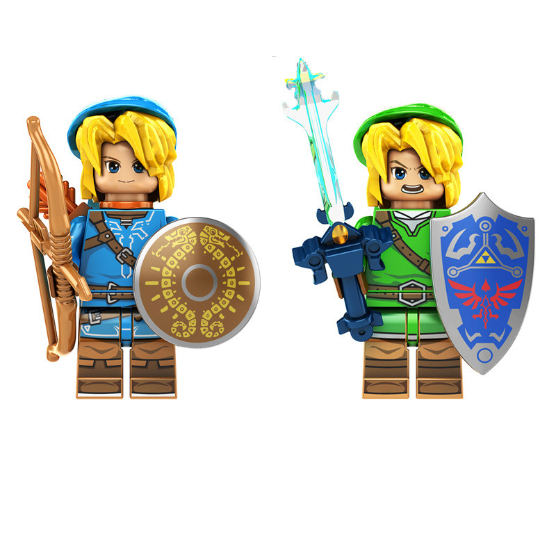 The Legend Of Zelda Link Brick Minifigure Custom Set 2 Pcs