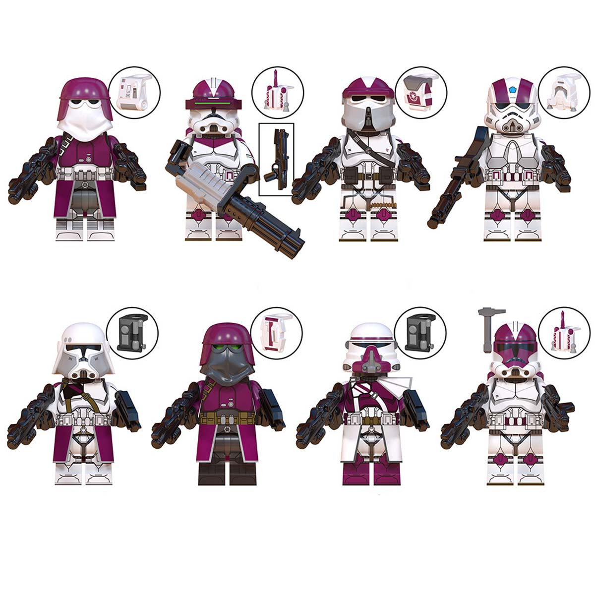 Star Wars Nova Corps Marine Team 4 Brick Minifigure Custom Set 8 Pcs