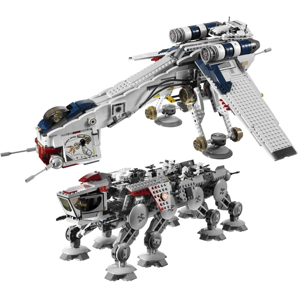 Star Wars Republic Dropship With AT-OT Walker 10195 Brick Building Kit