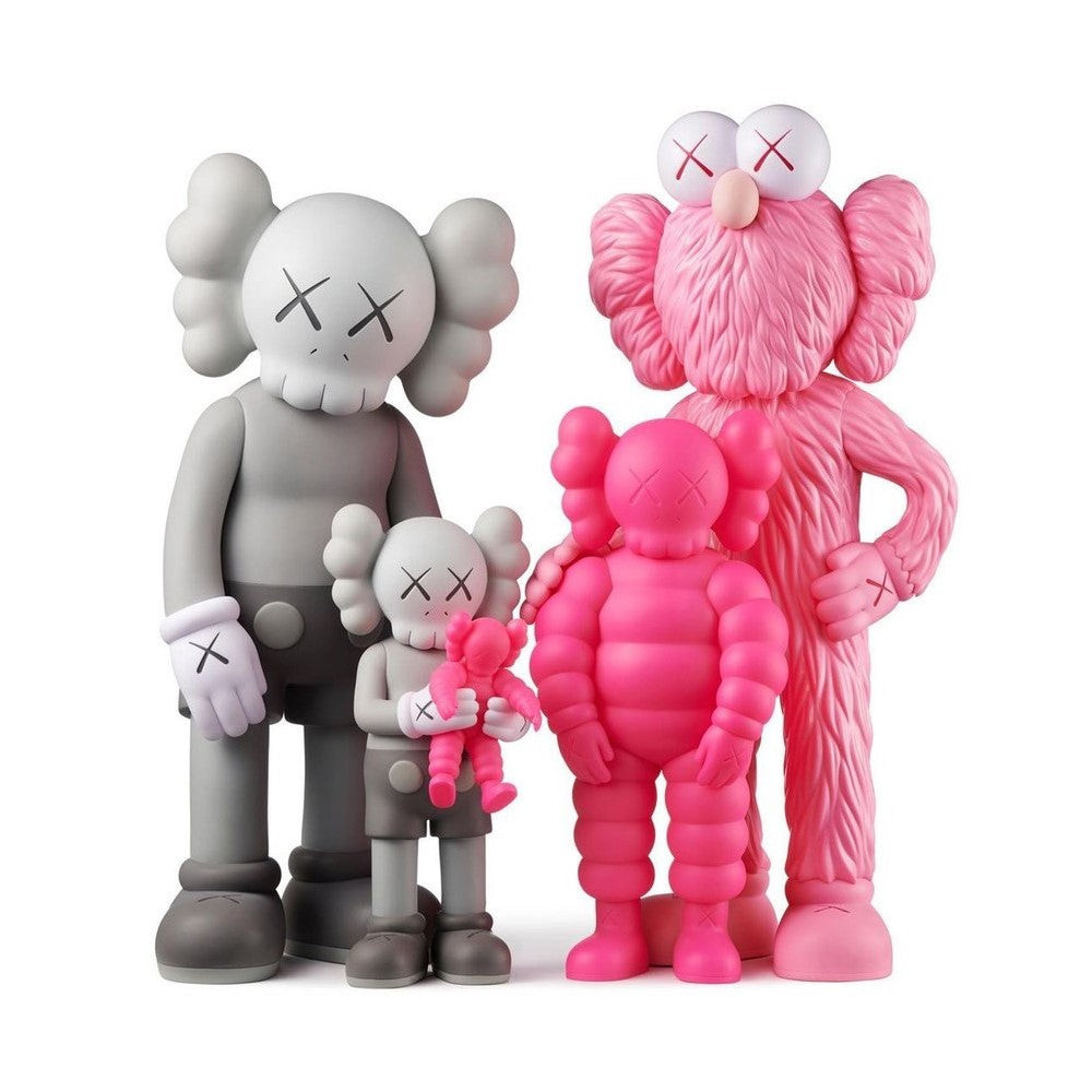 KAWS Family Vinyl Figure 31cm 12.20inches Grey Pink