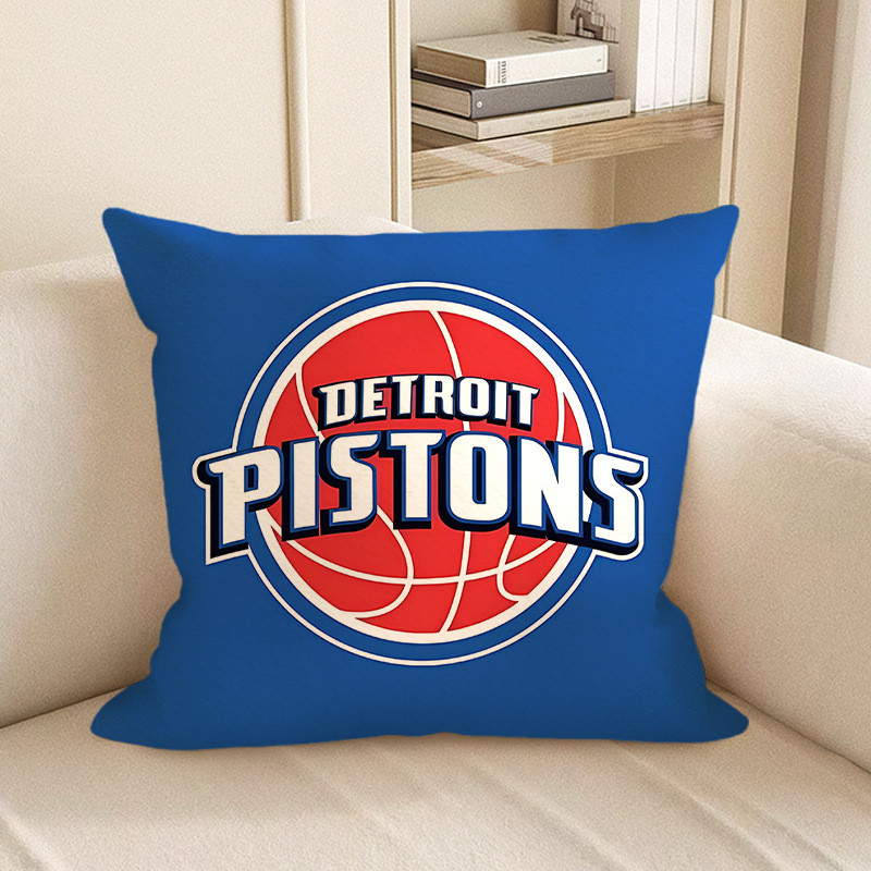 Detroit Pistons NBA Team Logo Soft Stuffed Plush Pillow Multiple Sizes