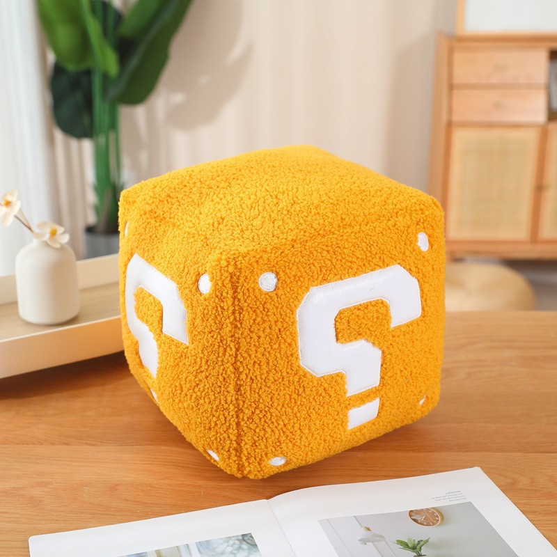 Super Mario Question Mark Block Soft Stuffed Plush Multiple Sizes Yellow
