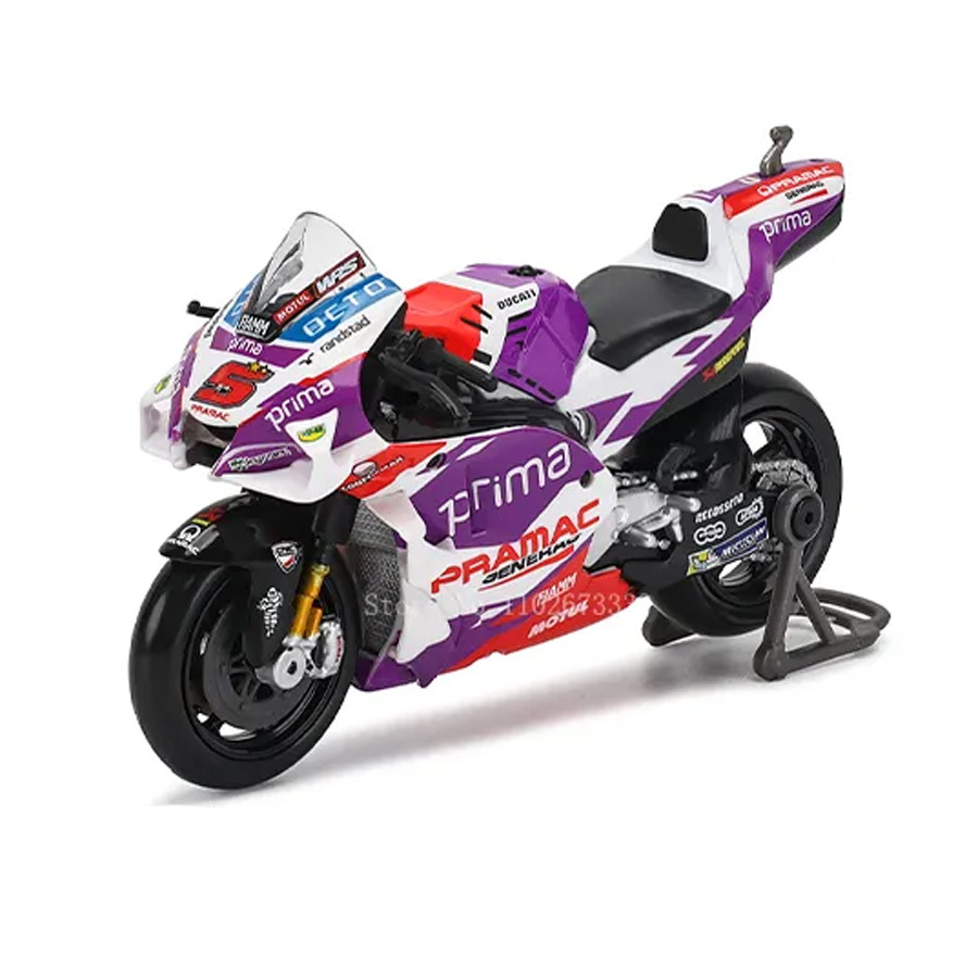 Ducati Pramac Racing #5 Johann Zarco 2022 1:18 Die-cast Alloy Motorcycle Toy Car Model
