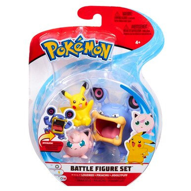 Pokemon Battle Figure Set Loudred Pikachu Jigglypuff