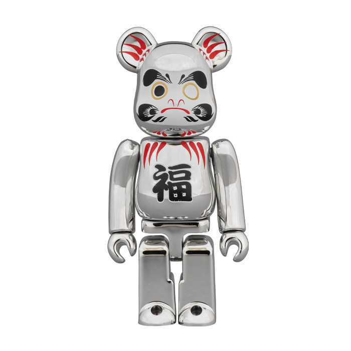 Bearbrick Daruma Silver Plated 400% Figure 28cm 11.02inches