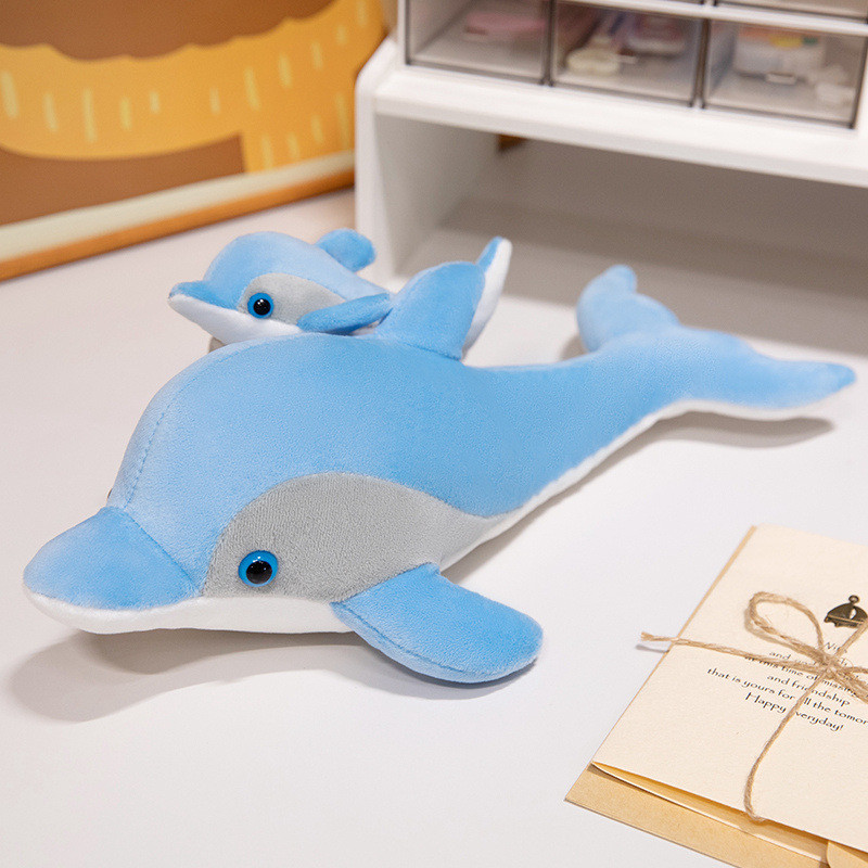 Dolphin with Baby Soft Stuff Plush Set of Two 38cm 14.96inches and 17cm 6.69inches