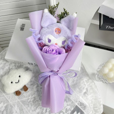 Kuromi Soft Plush Flower Bouquet Mother's Day Graduation 28cm 11.02inches