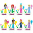 Complete Disney Princess Minifigure Brick Collection 8 Pack