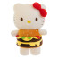 Hello Kitty Hamburger Soft Stuffed Plush Multiple Sizes