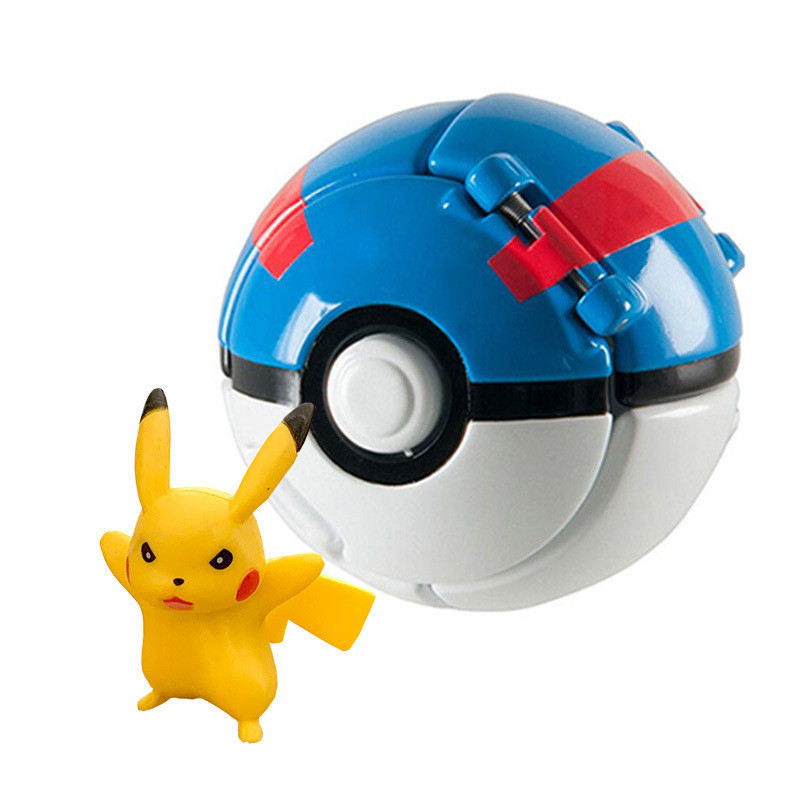 Tomy Pokemon Throw 'n' Pop Pokeball Pikachu & Great Ball Figure Set