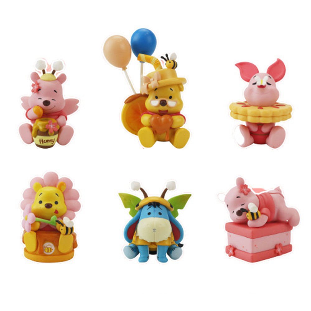 Winnie The Pooh Figure Statue 6 Pcs Set