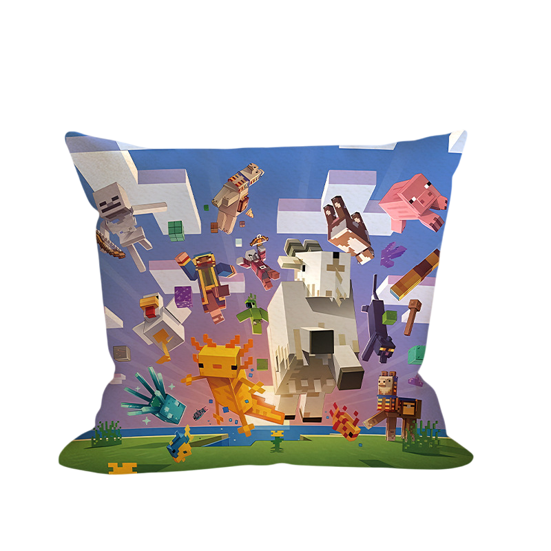 Minecraft Animal Mob Collage Soft Stuffed Plush Pillow Multiple Sizes