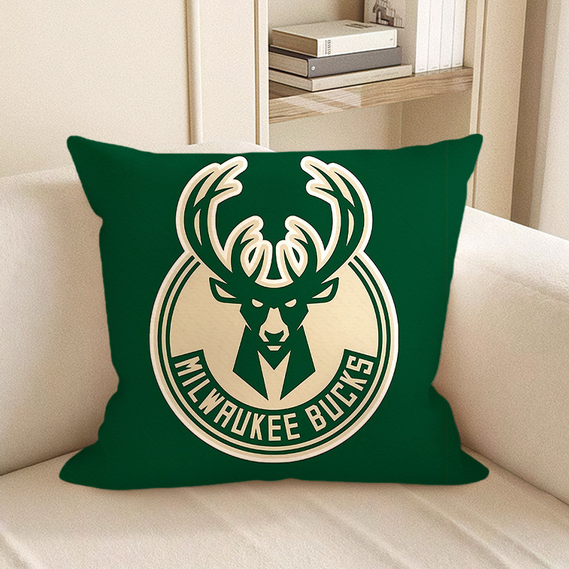 Milwaukee Bucks NBA Team Logo Soft Stuffed Plush Pillow Multiple Sizes