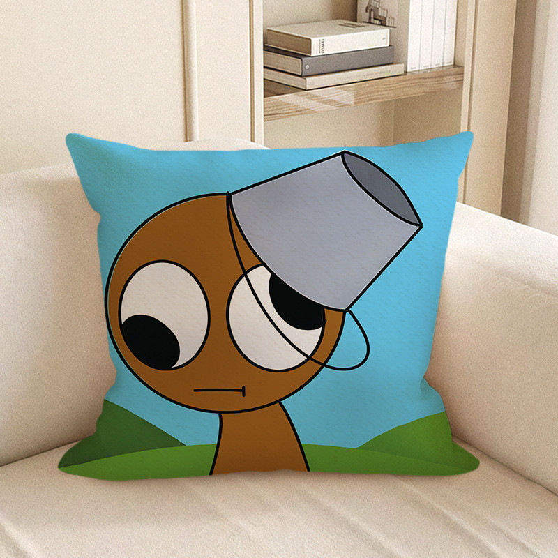 Sprunki Incredibox Brown Brud Blue Sky Soft Stuffed Plush Pillow Multiple Sizes