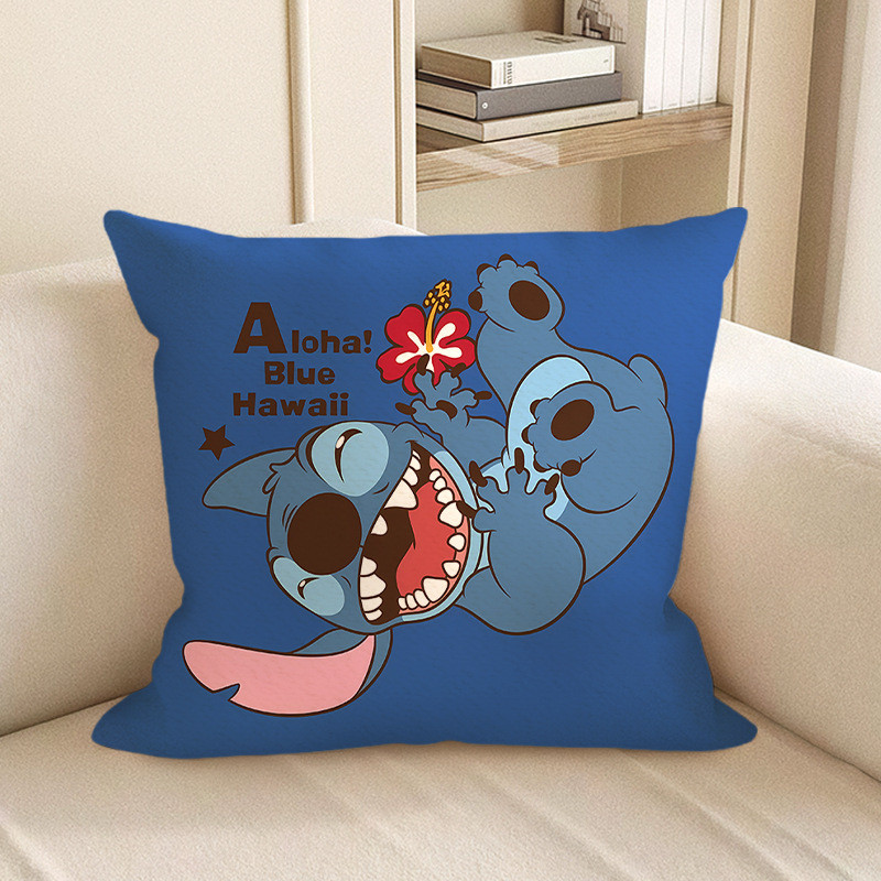 Disney Stitch Aloha Blue Hawaii Soft Stuffed Plush Pillow Multiple Sizes