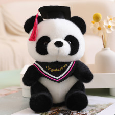 Graduation Panda Bear Soft Stuffed Plush Pink 26cm 10.24inches