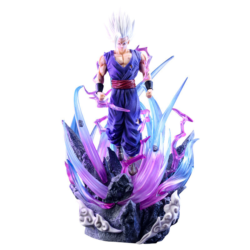 Gohan Beast From Dragon Ball Super Super Hero Deluxe GK Face Changeable Figure Statue With Lighting Effect