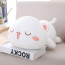 White Closed Eyes Cat Plush Toy 50cm 16.98inches